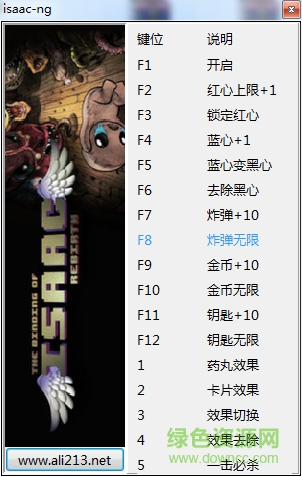 以撒的結(jié)合胎衣+十六項修改器 v1.0 免費版 0