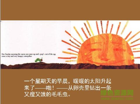 肚子好餓的毛毛蟲繪本故事ppt