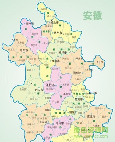 安徽省行政地圖高清版大圖 電子版 0