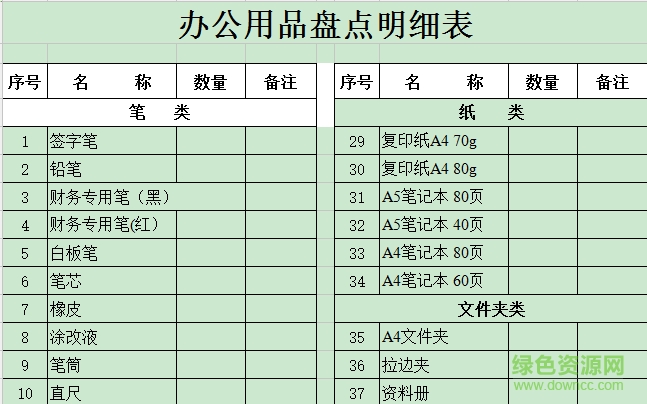 辦公用品領(lǐng)用登記表模板