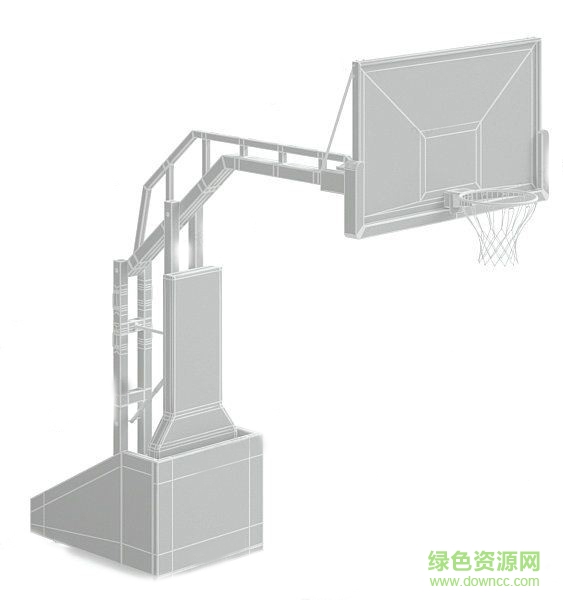 3dmax籃球架模型  0