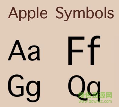 apple symbols.ttf字體  0