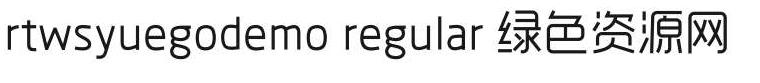 rtwsyuegodemo regular字體