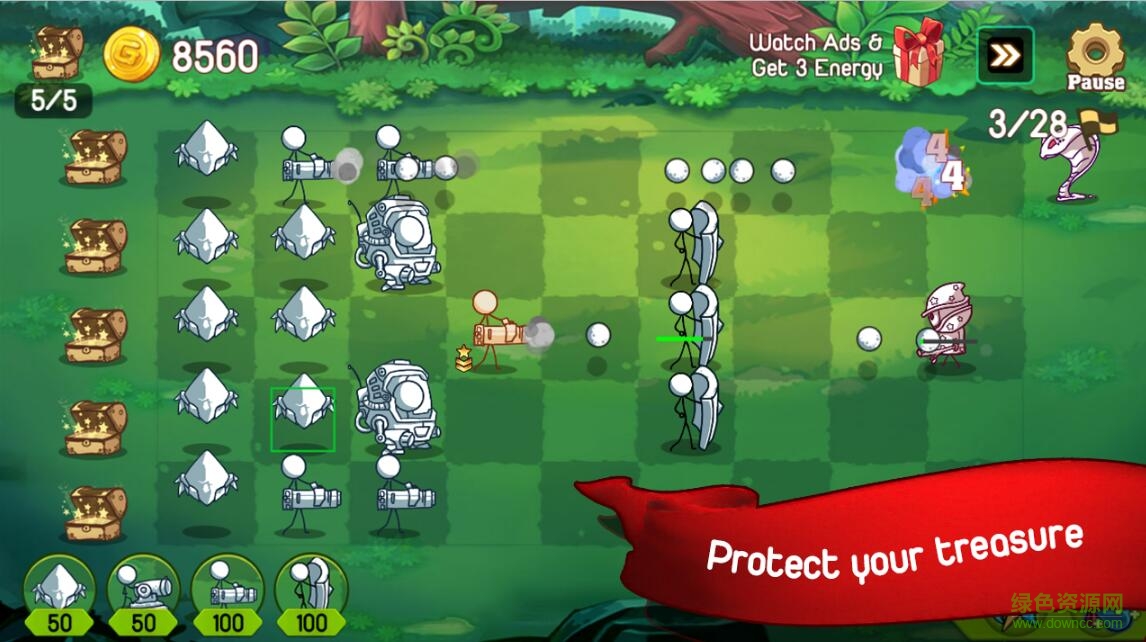 火柴人防御卡通戰(zhàn)爭(zhēng)內(nèi)購(gòu) v1.2.5 安卓無(wú)限鉆石版 1