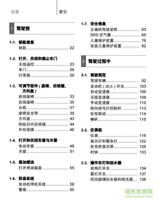 2017卡羅拉用戶手冊(cè)  0