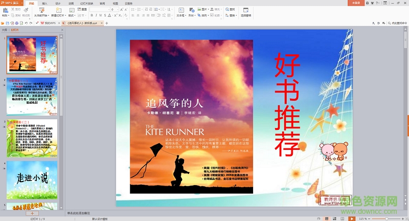 追風(fēng)箏的人讀書(shū)筆記ppt0
