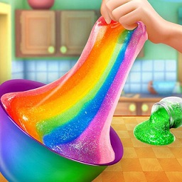 七彩黏液制作模擬