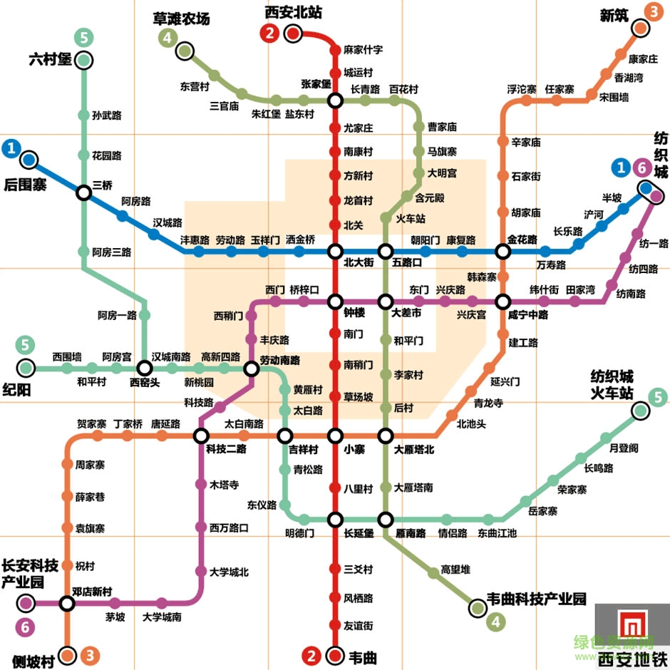 2017最新高清西安地鐵線路圖 2017 最新jpg格式線路圖 0