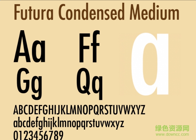 futura condensed medium字體