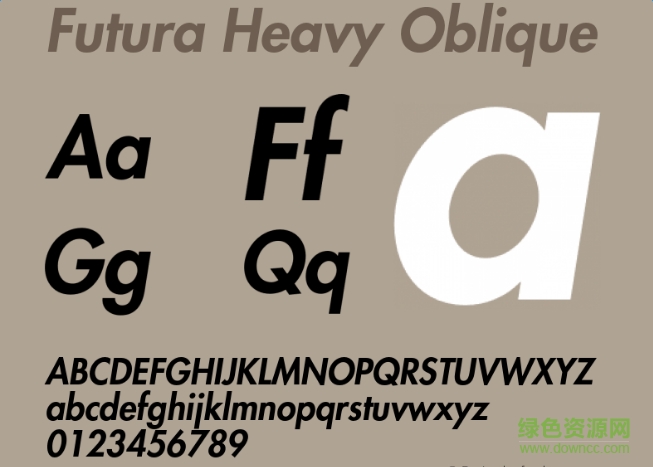 futura heavy oblique字體