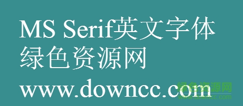 MS Serif字體