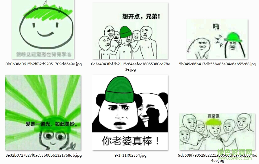 綠帽子系列表情包  0