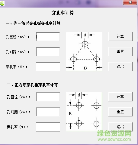 穿孔率計算器
