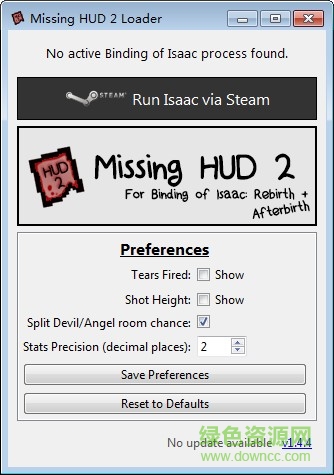 missing hud 2(以撒的結(jié)合胎衣屬性顯示插件) v1.4.6 免費(fèi)版 0