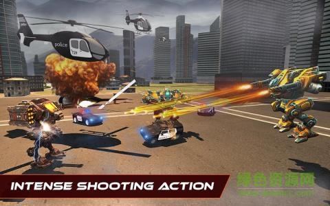 未來(lái)派飛行汽車(chē)戰(zhàn)斗無(wú)限金幣版(Futuristic Flying Robot Battle) v1.1 安卓版 1