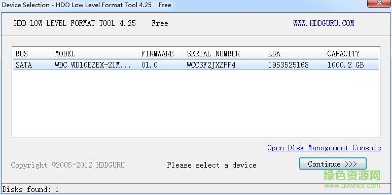 hdd low level format tool(硬盤低格工具) v4.25 綠色免費(fèi)版 0