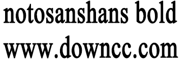 notosanshans bold字體