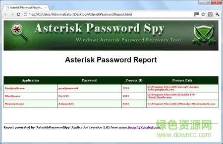 AsteriskPasswordSpyxz(查看星號密碼軟件) v1.5 綠色版 0