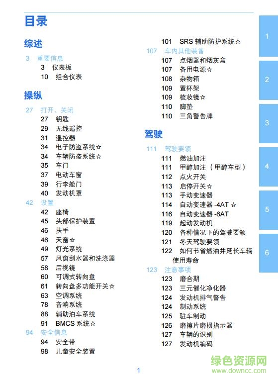 吉利遠景suv用戶手冊