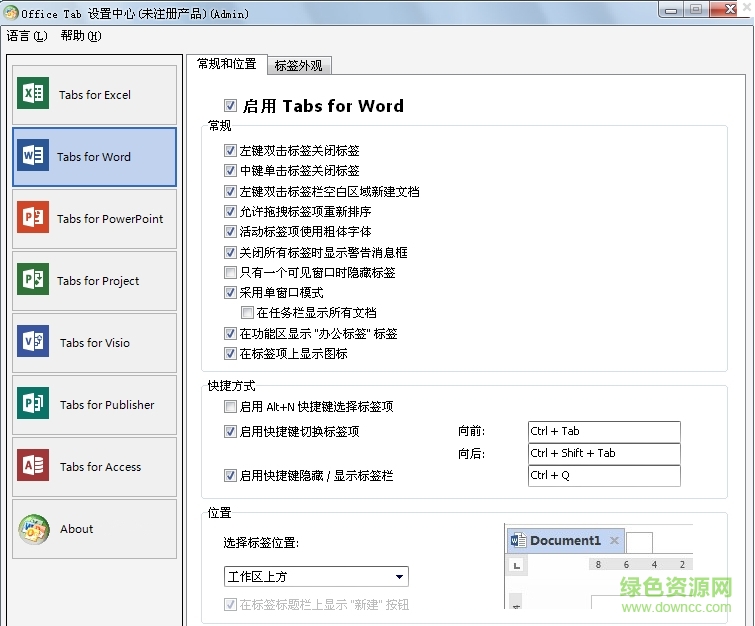 Office Tab