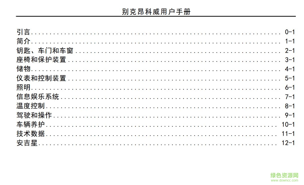 昂科威28t精英版說明書 電子版 2