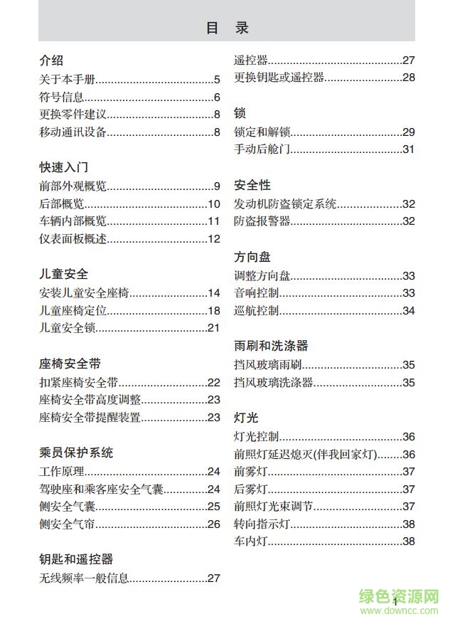 福睿斯說明書電子版 高清版 2