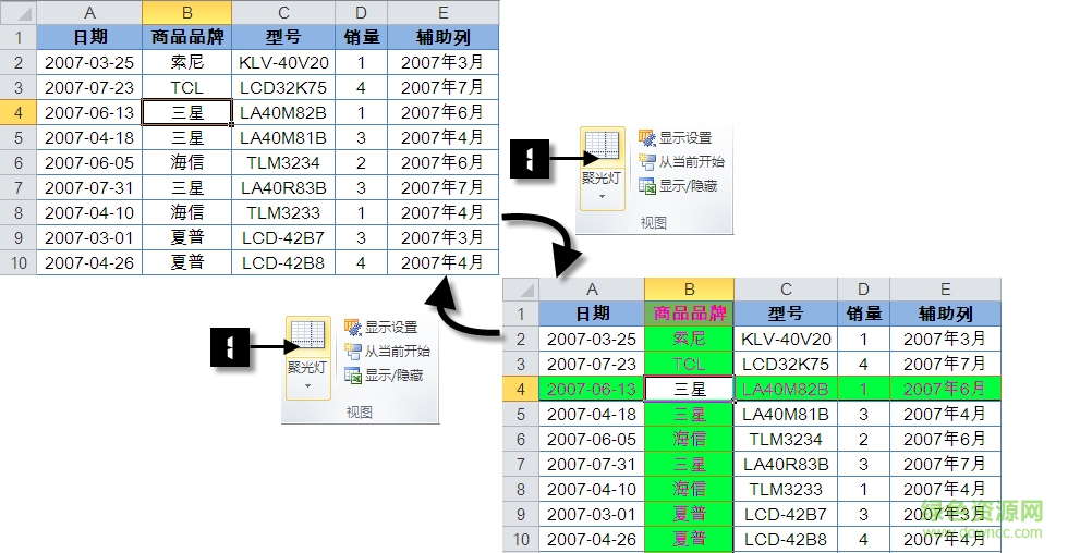 excel2017聚光燈插件0