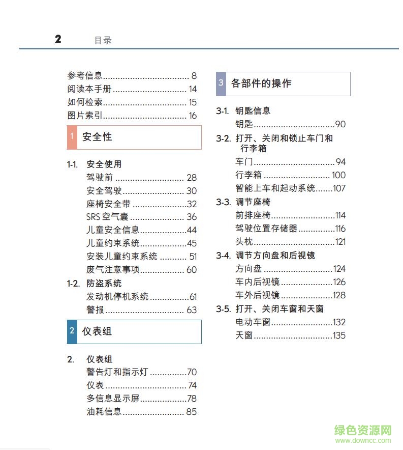 雷克薩斯es使用說(shuō)明書 電子版 2