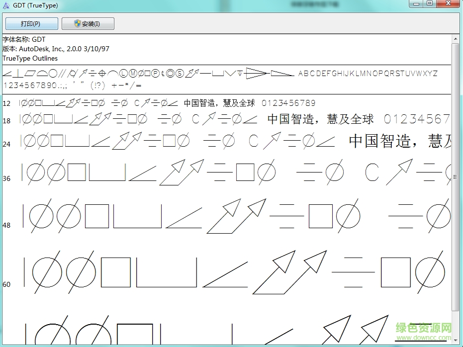 GDT字體  0