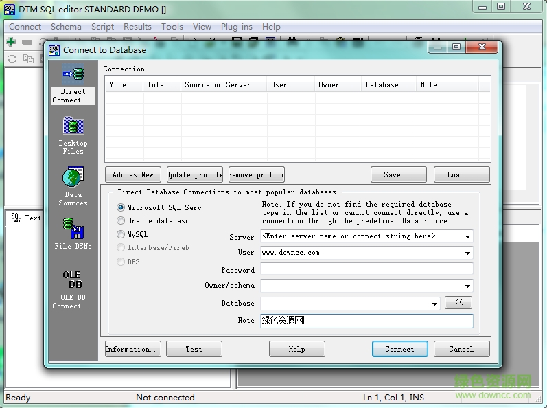dtm sql editor