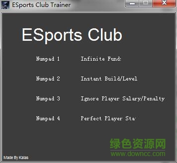 電競俱樂部四項修改器 v1.0 綠色版 0