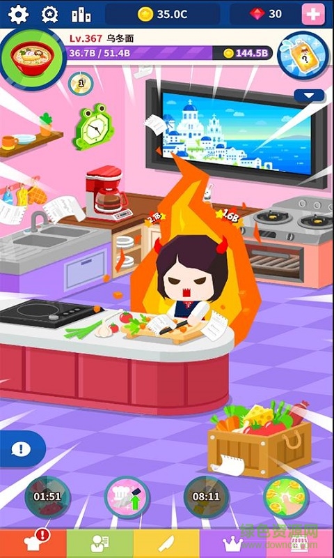 加速吧廚師無(wú)限金幣鉆石版(Tap Chef) v1.0.5 安卓版 2