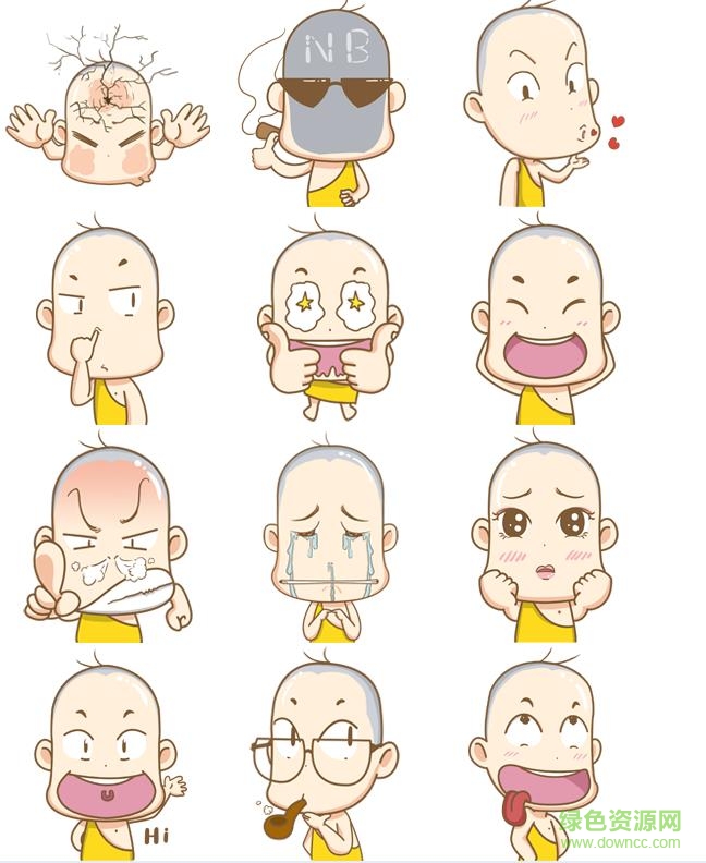 小光頭系列表情包
