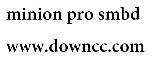 minion pro smbd-半粗體