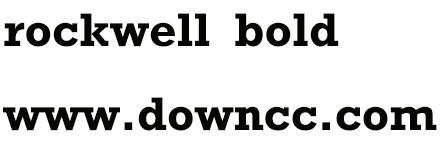 rockwell extra bold字體