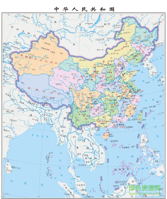 新版中國地圖豎版打包
