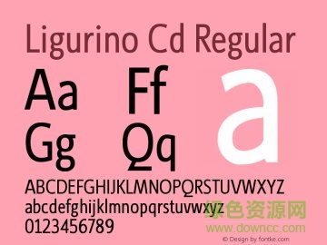 ligurino英文字體  0