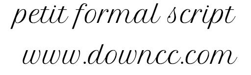 petit formal script font