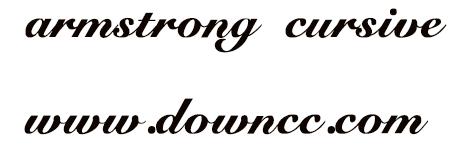 armstrong cursive字體