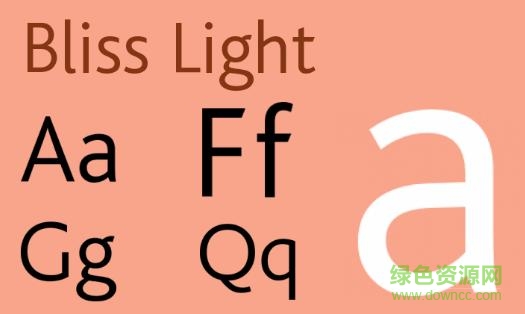 blisslight-bold字體  0