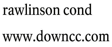 rawlinson 字體