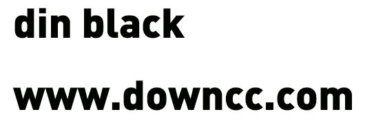 din black字體