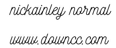 nickainley normal字體
