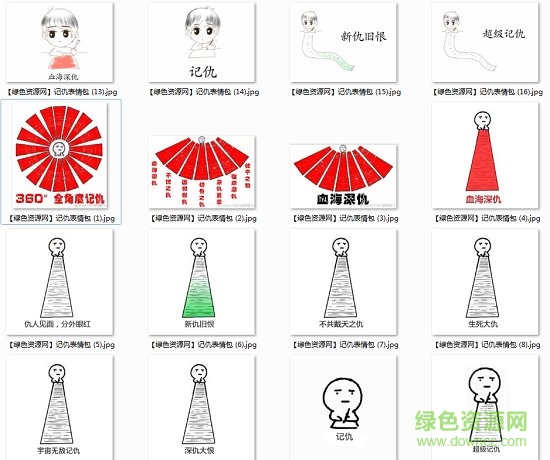 白色小人記仇表情包