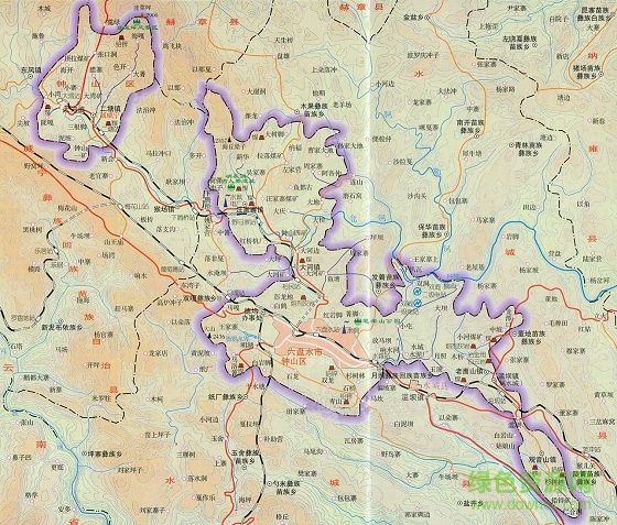 貴州省六盤水地圖全圖