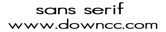 sans serif字體