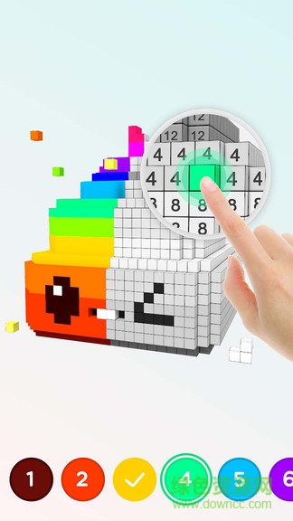 數(shù)字填色畫像游戲