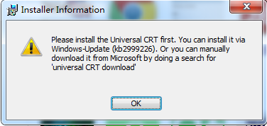please install the universal crt first修復(fù)工具