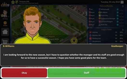 足球俱樂部經(jīng)理19漢化修改版 v1.0.2 安卓無限金幣版 0