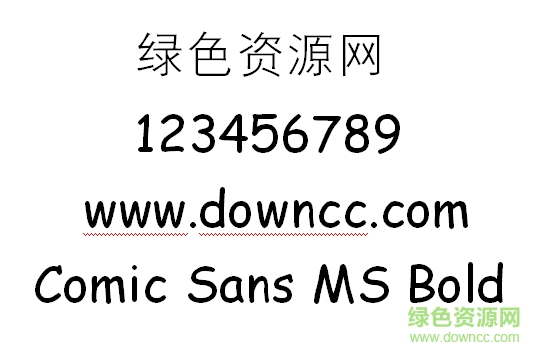 Comic Sans MS Bold字體